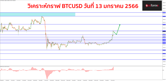 BTCUSD วันที่ 13 มกราคม 2566