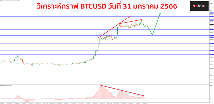 BTCUSD วันที่ 31 มกราคม 2566 BTCUSD วันที่ 31 มกราคม 2566
