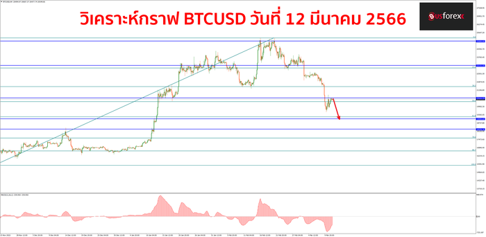 BTCUSD วันที่ 12 มีนาคม 2566