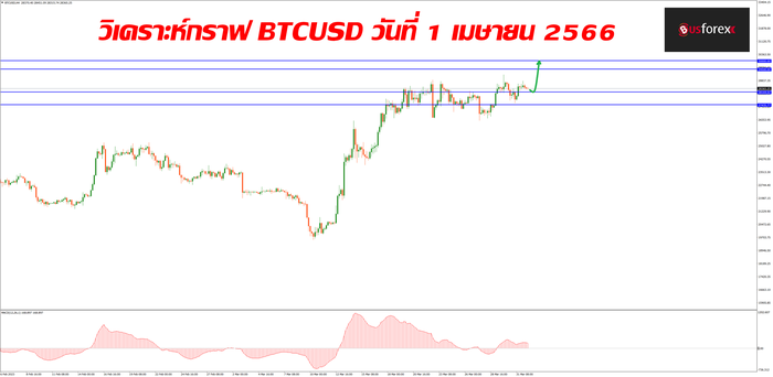 BTCUSD วันที่ 1 เมษายน 2566
